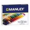 Caja de Ceras Blandas MANLEY 24 Colores